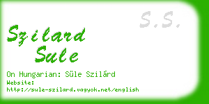 szilard sule business card