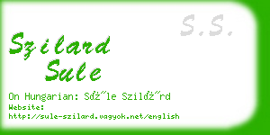 szilard sule business card